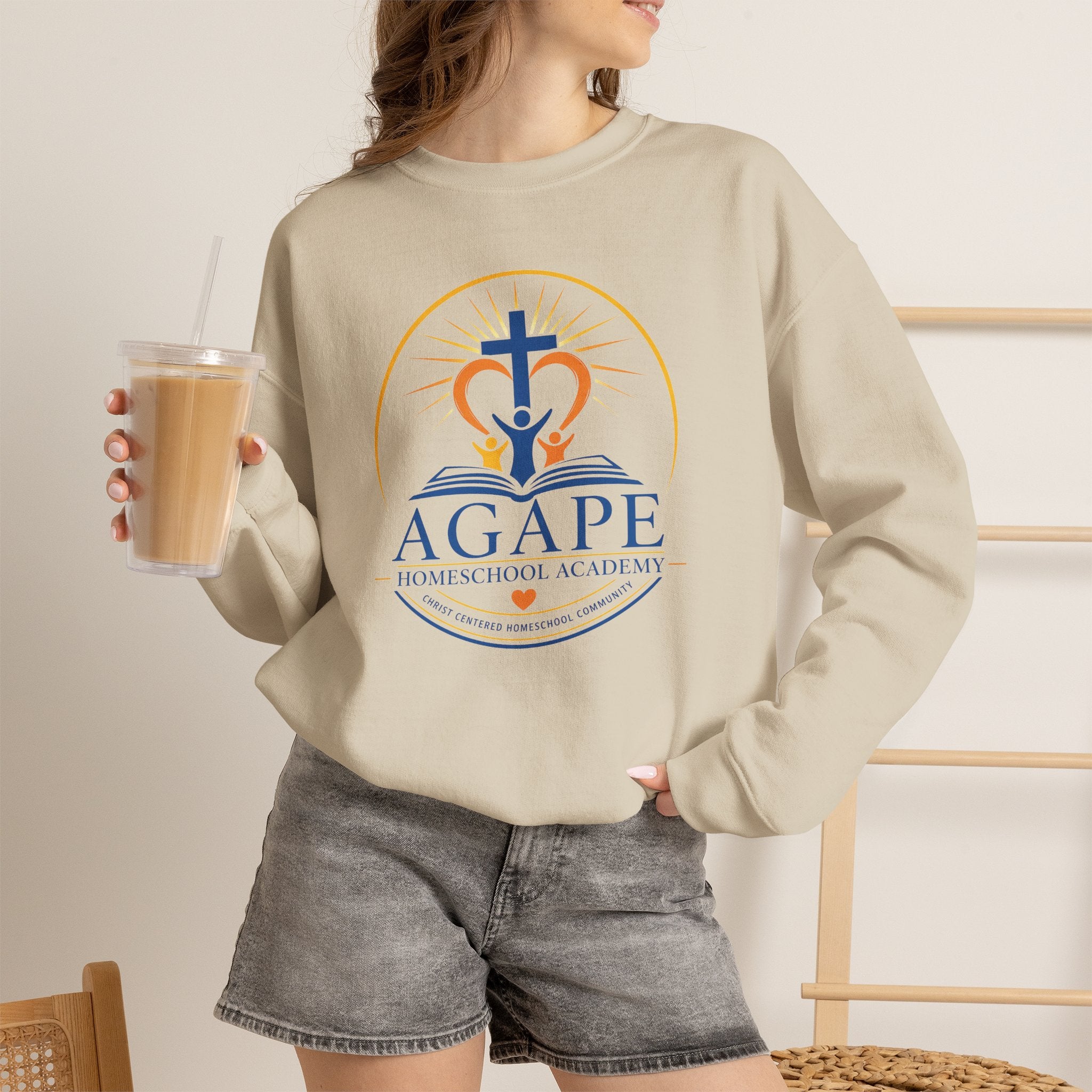Lions Agape Homeschool Academy Logo Sweatshirt