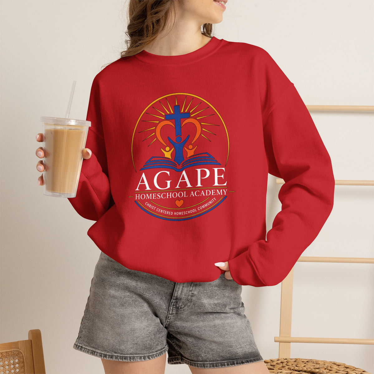 Lions Agape Homeschool Academy Logo Sweatshirt