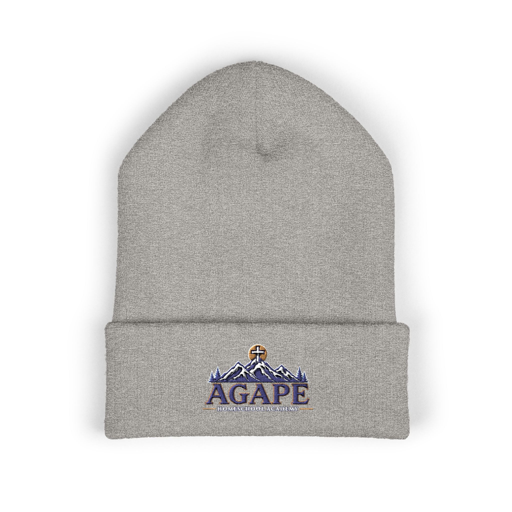 Agape Homeschool Academy Mountain Embroidered Knit Beanie